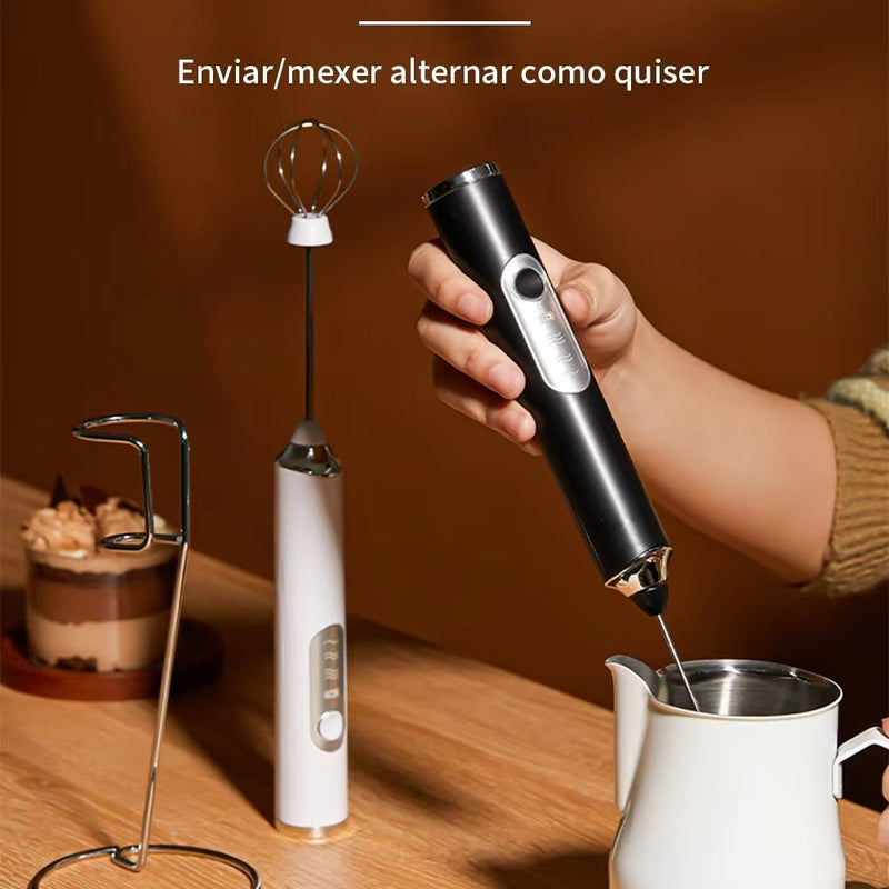 Batedor Misturador Mixer Elétrico para Bebidas Leite Café Portátil - Ars importys