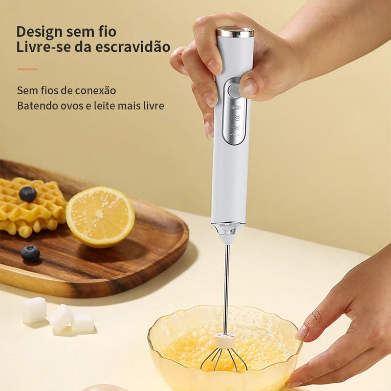 Batedor Misturador Mixer Elétrico para Bebidas Leite Café Portátil - Ars importys