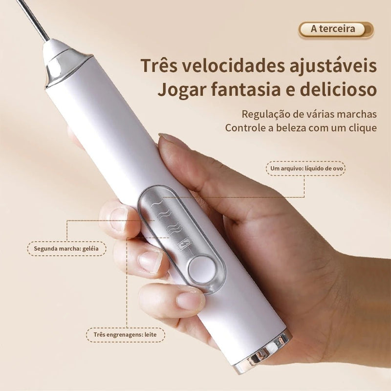 Batedor Misturador Mixer Elétrico para Bebidas Leite Café Portátil - Ars importys