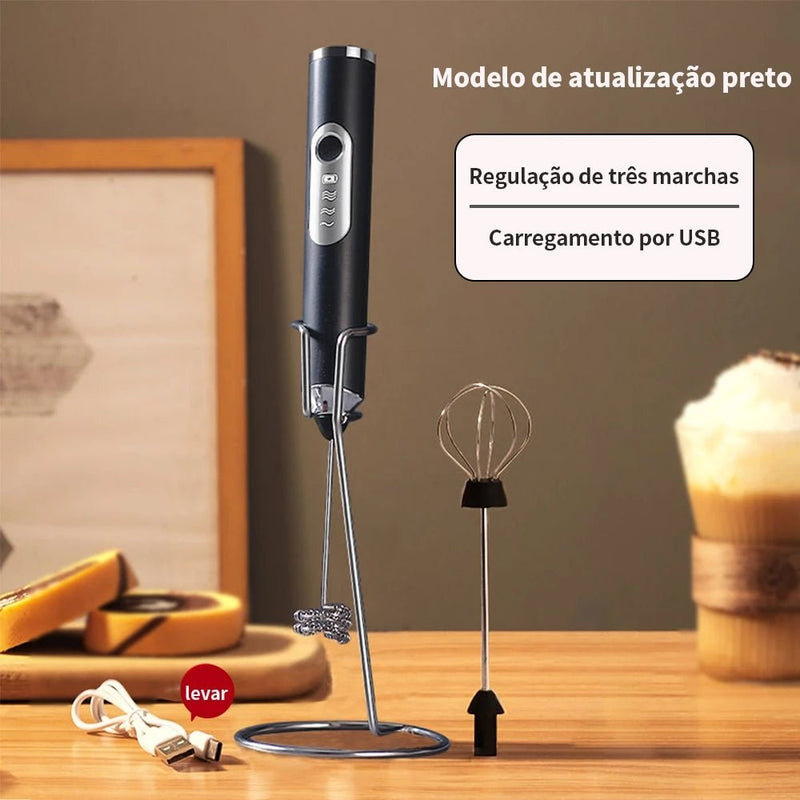 Batedor Misturador Mixer Elétrico para Bebidas Leite Café Portátil - Ars importys