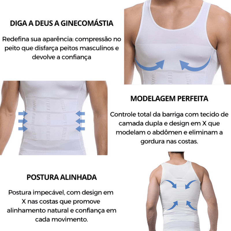 Camisa Masculina de Compressão Ultrafina Fit Shape Pro® - Ars importys