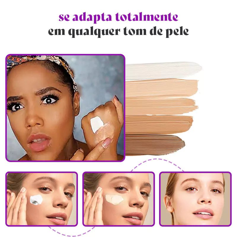 ColorSync - Base Inteligente Com Cobertura Total Que Se Ajusta ao Seu Tom de Pele - Ars importys