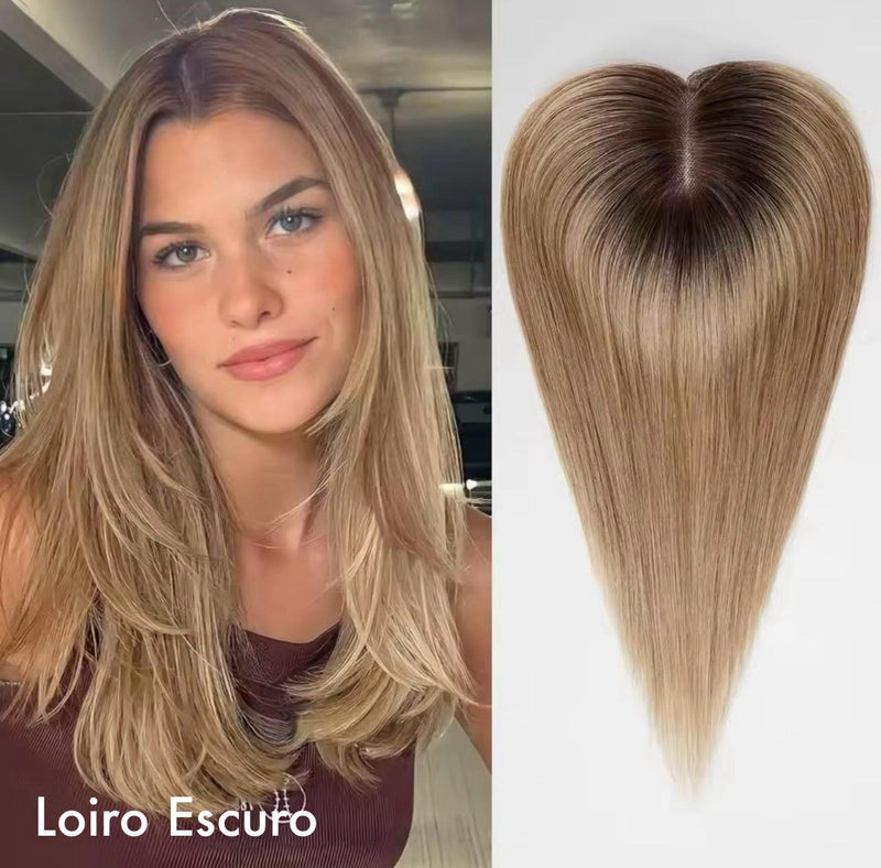 Implante Capilar Natural para Mulheres Maduras | 100% Cabelo Humano — Falhas e Alopecia - Ars importys