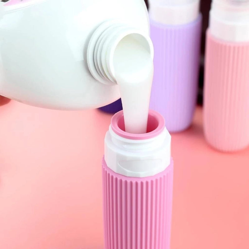 Kit 4 Frascos de Silicone para Viagem – 90ml Antivazamento - Ars importys