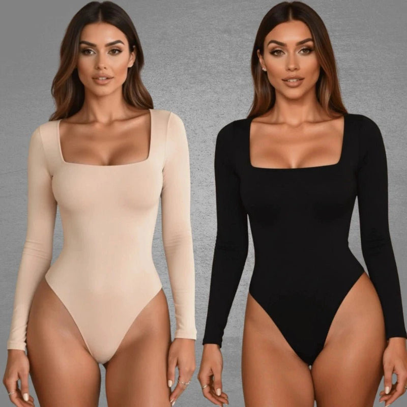 Kit com 2 Bodys Femininos Manga Longa - Suplex Premium Modelador - Ars importys