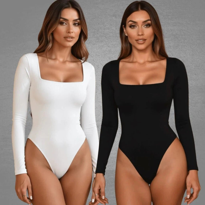 Kit com 2 Bodys Femininos Manga Longa - Suplex Premium Modelador - Ars importys