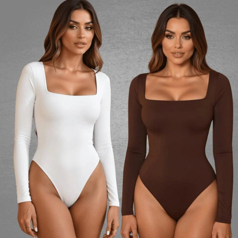 Kit com 2 Bodys Femininos Manga Longa - Suplex Premium Modelador - Ars importys