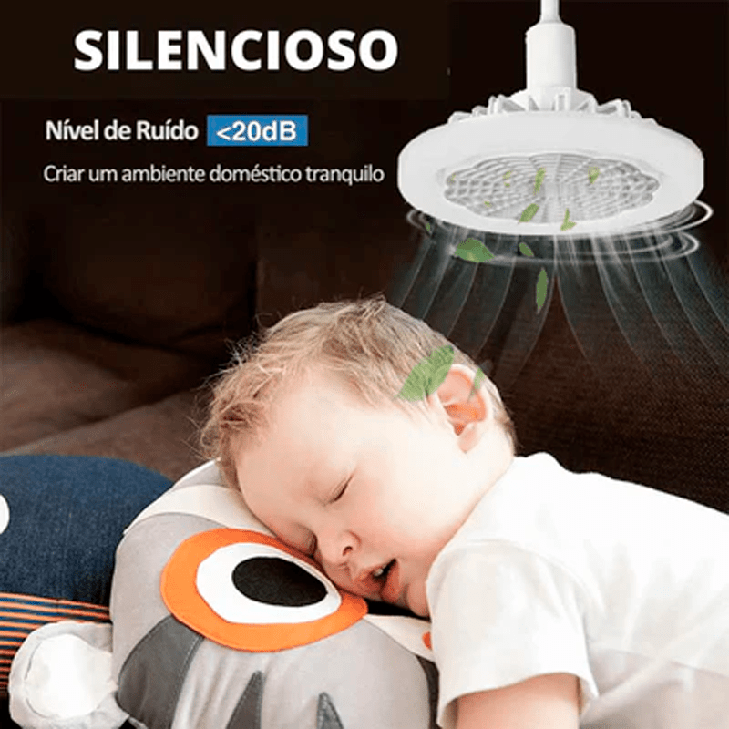 Luminária Led Com Ventilador 2 em 1 | Controle Remoto Incluso - Ars importys