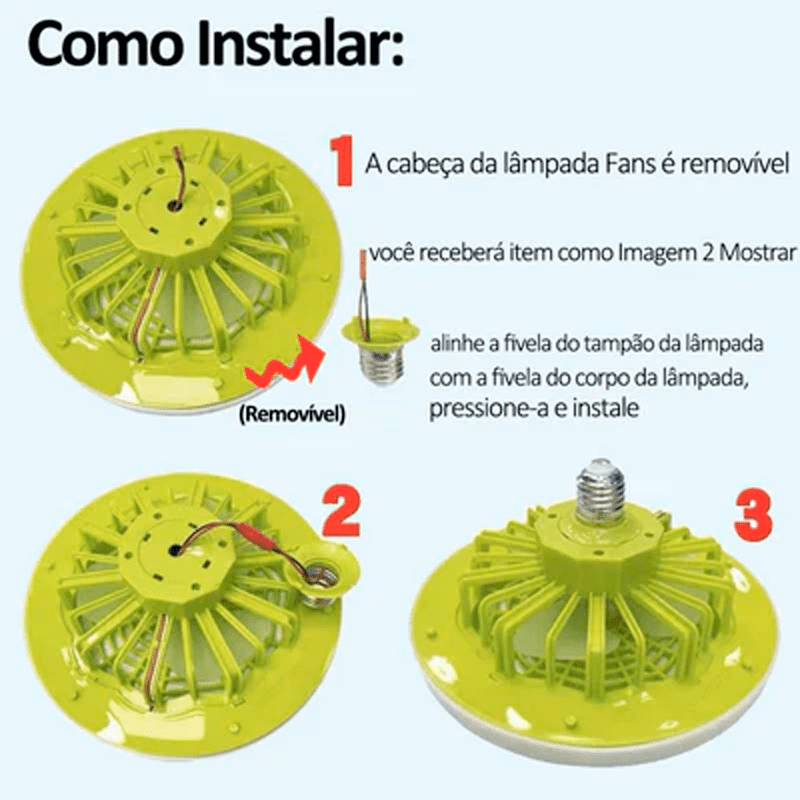 Luminária Led Com Ventilador 2 em 1 | Controle Remoto Incluso - Ars importys