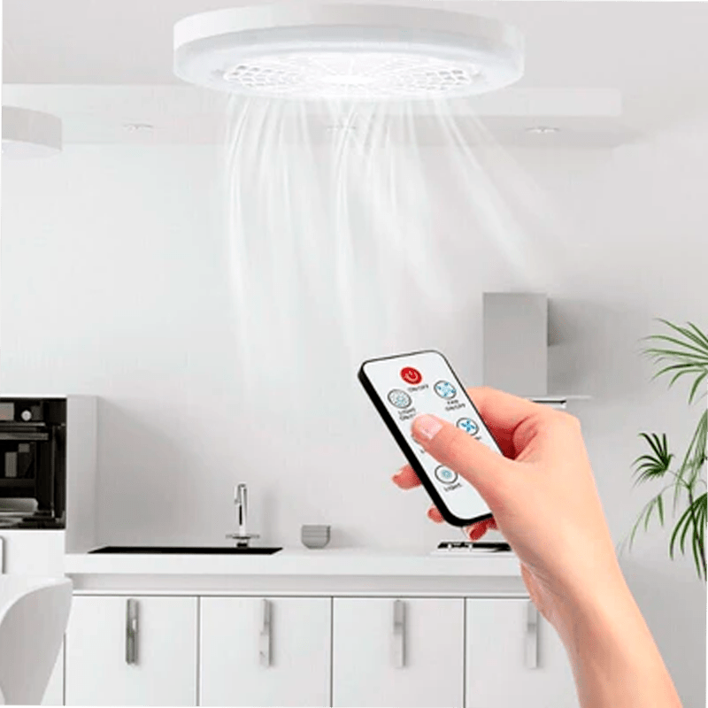 Luminária Led Com Ventilador 2 em 1 | Controle Remoto Incluso - Ars importys