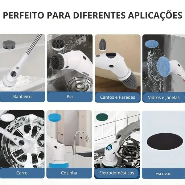 MegaClean© Esfregão Elétrico 9 em 1 - Ars importys