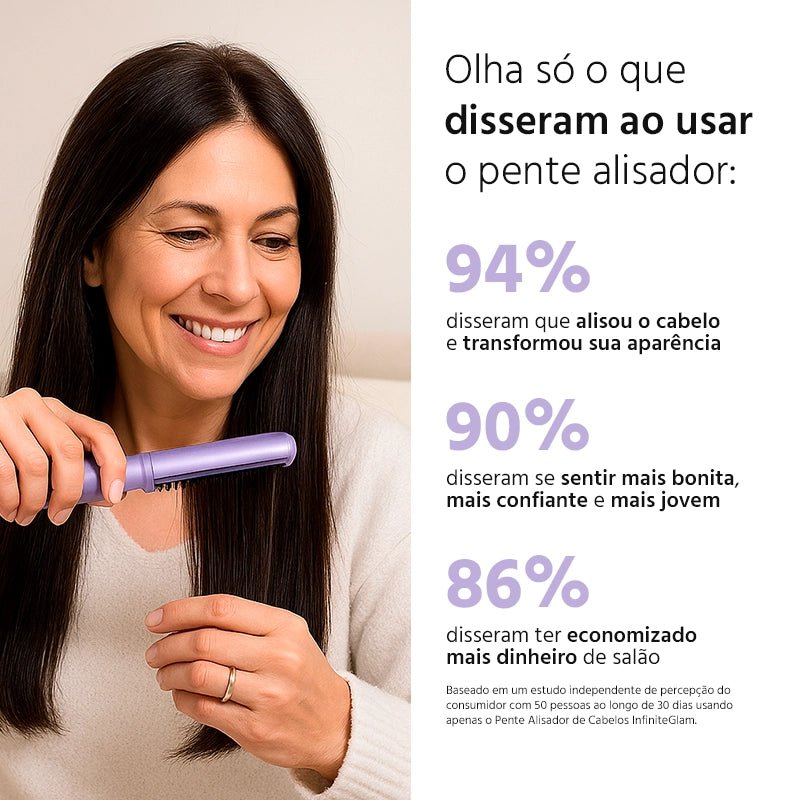 Pente Alisador de Cabelo 5 em 1 Sem Fio InfiniteGlam - Ars importys