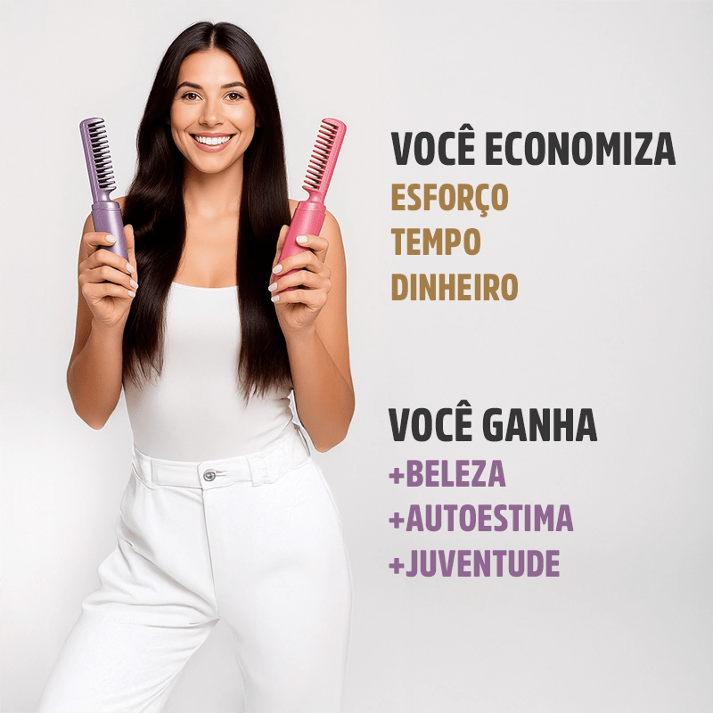 Pente Alisador de Cabelo 5 em 1 Sem Fio InfiniteGlam - Ars importys